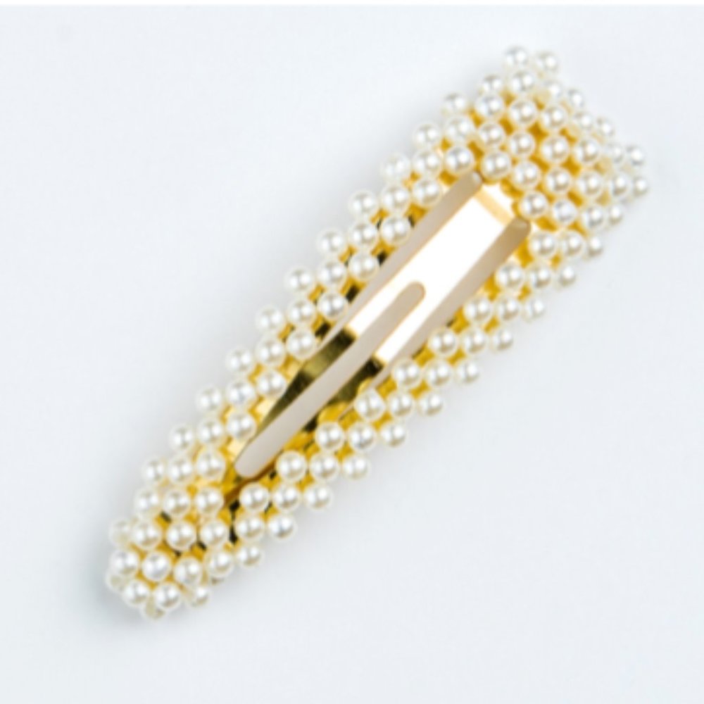 Metal Hair Clip For Women Girls, Pearl Hair Accessories Brooches (4 Pieces)